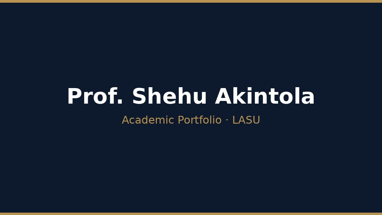 Prof. Shehu Akintola