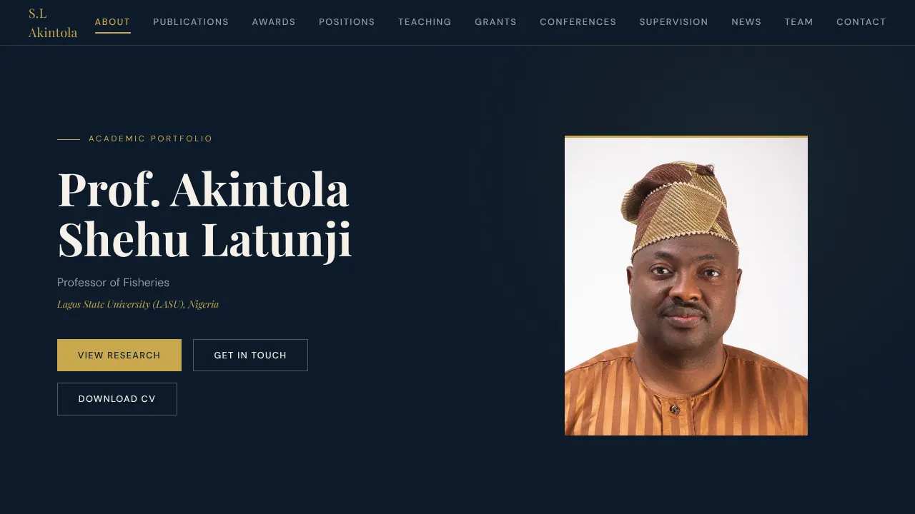 Prof. Shehu Akintola website
